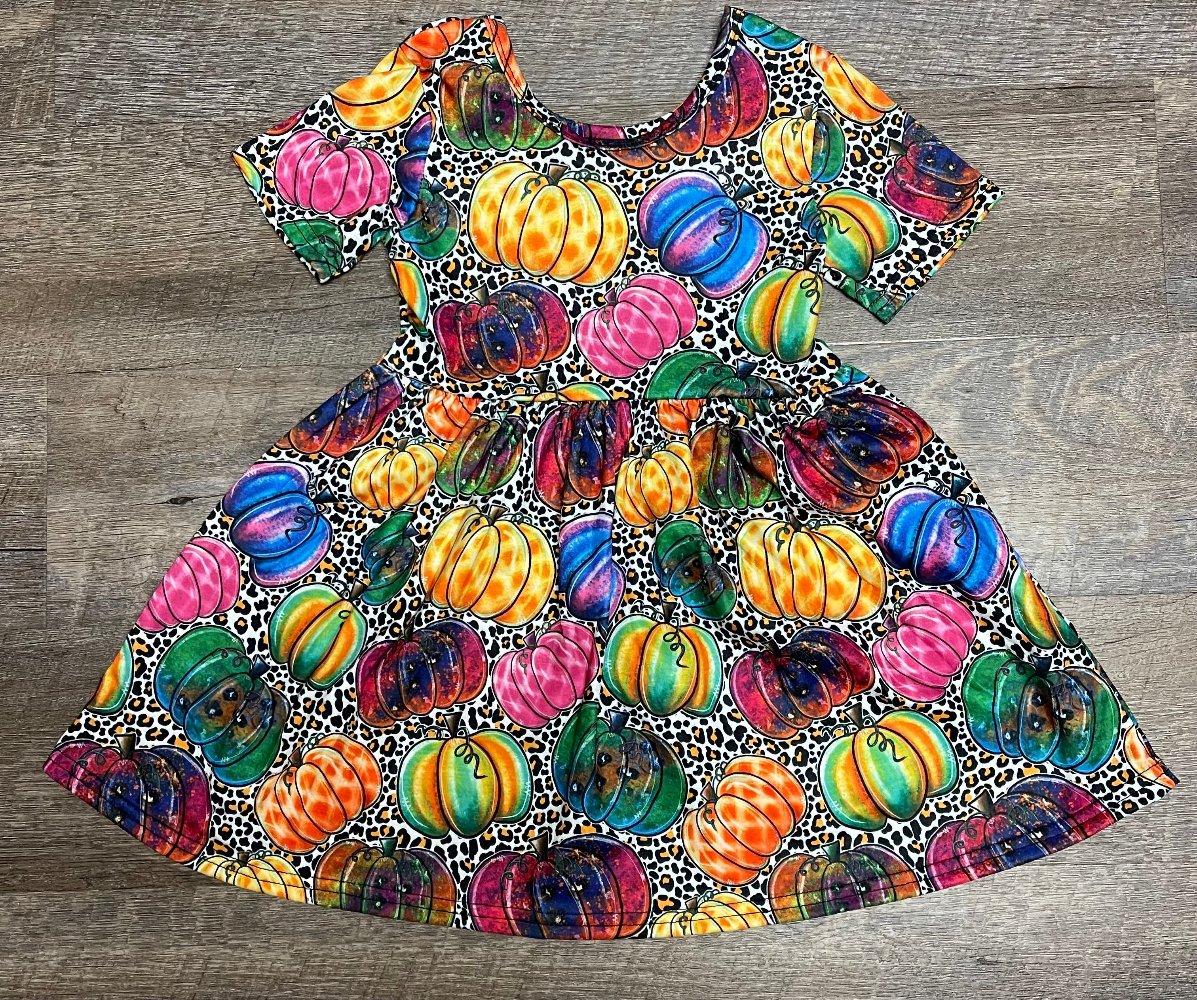 Colorful Leopard Pumpkin Twirl