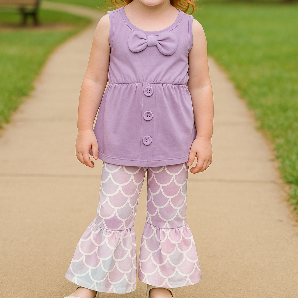 Lilac Mermaid Ruffle Set
