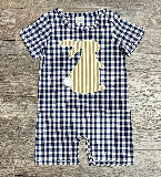 Navy Bunny Romper