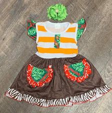 Orange and Brown Dress