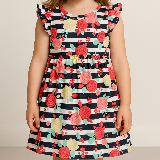 Bright Blossoms Flutter Sleeve Dress