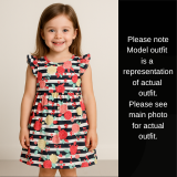 Bright Blossoms Flutter Sleeve Dress