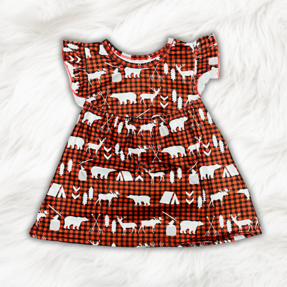 Buffalo Plaid Pearl Dress