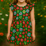 Garden Bloom Flutter Pearl Dress