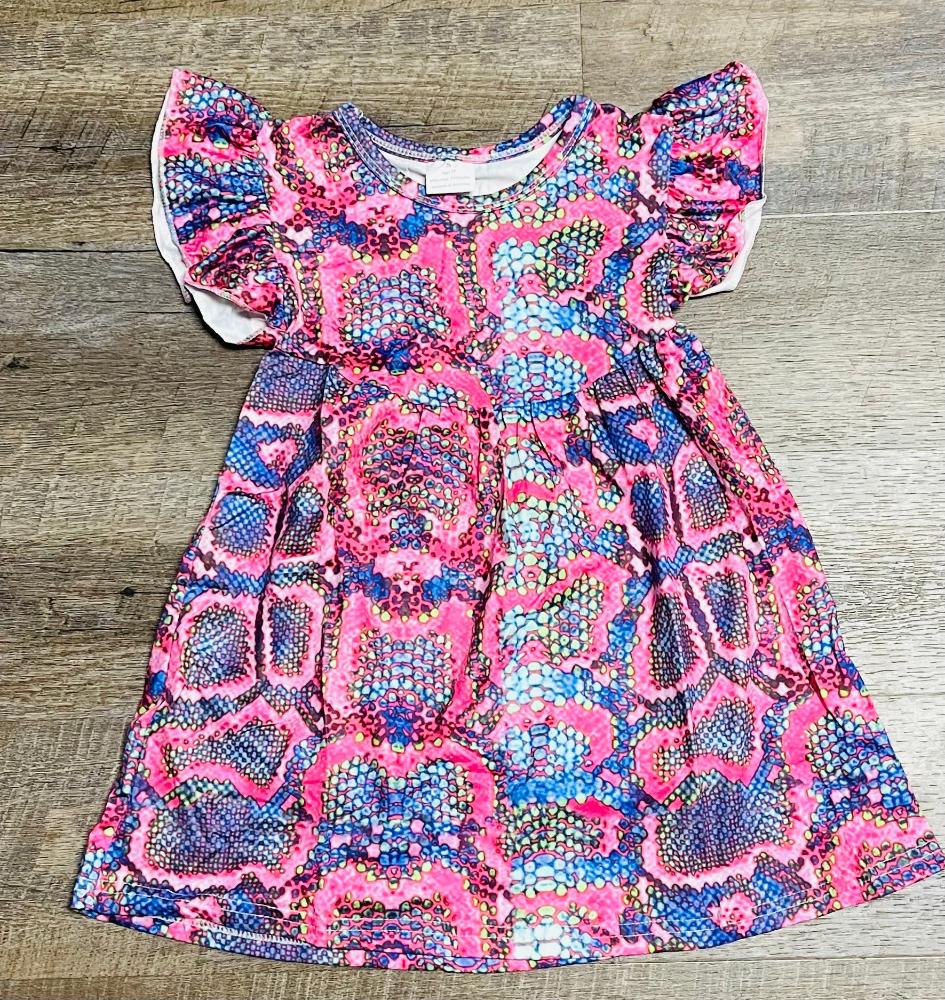 Snake Print Pearl Dress