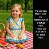 Denim Ruffle Fruit Dress