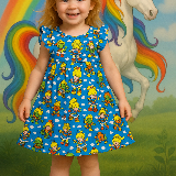 Rainbow Brite & Friends Flutter Sleeve Dress