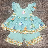 Sail Away Ruffle Short Set