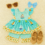 Sail Away Ruffle Short Set
