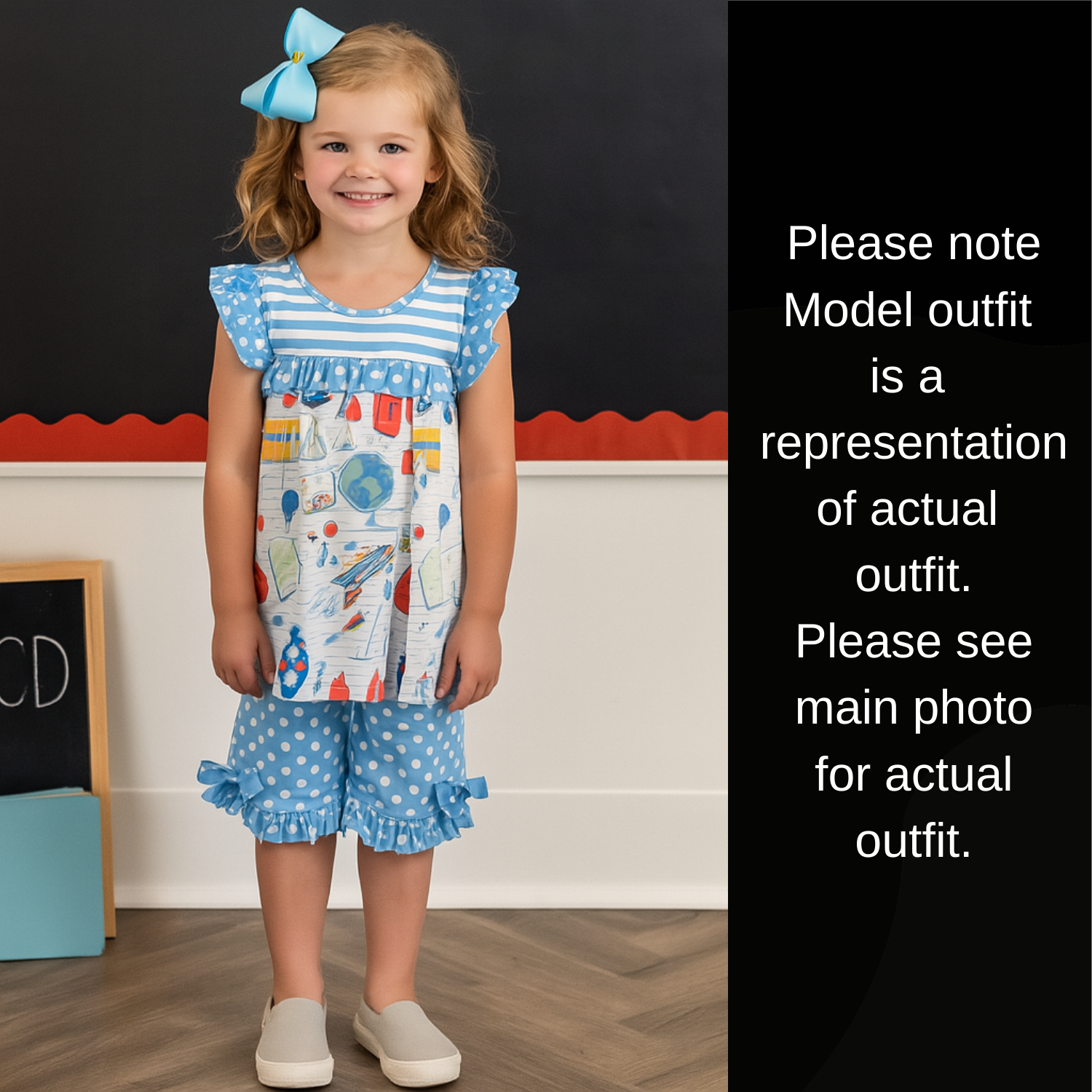 "Back to School Blues" Ruffle Set