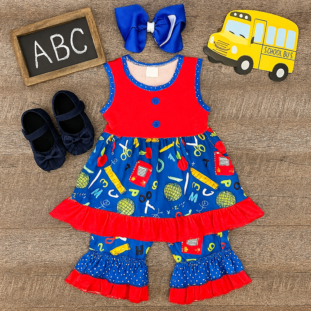 Primary Prep" Back-to-School Ruffle Set