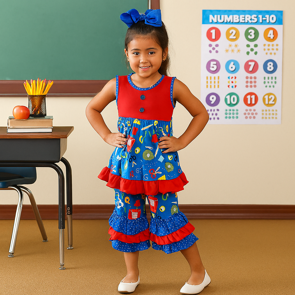 Primary Prep" Back-to-School Ruffle Set