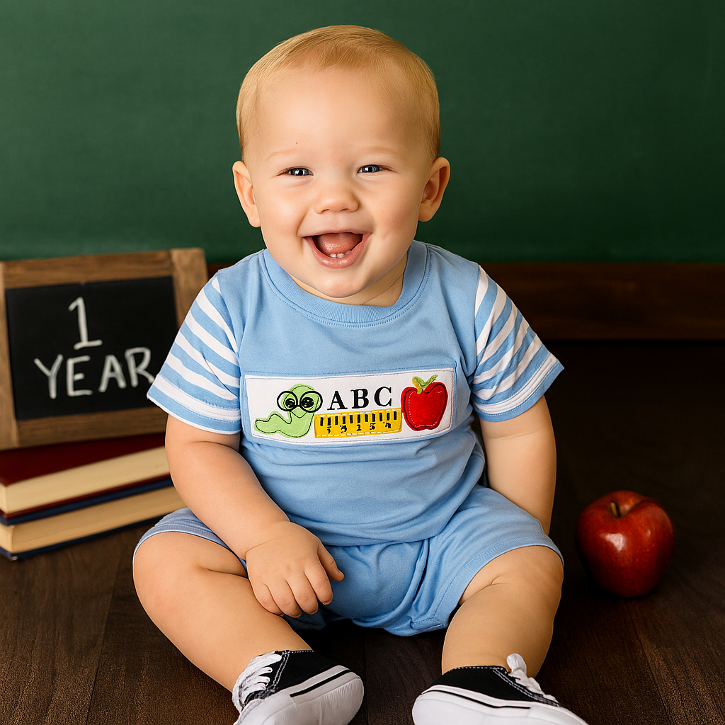 ABC School Days Romper