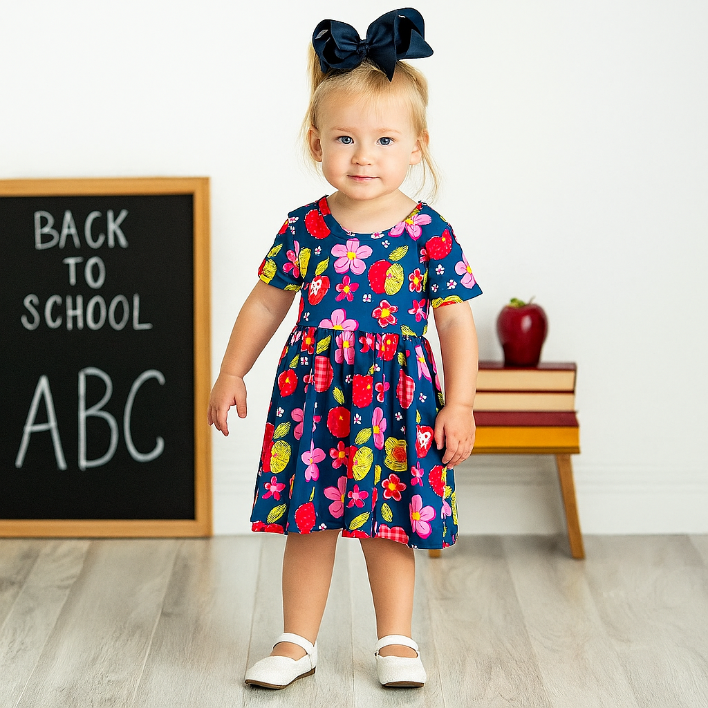 Sweet Apple Blossom Twirl Dress
