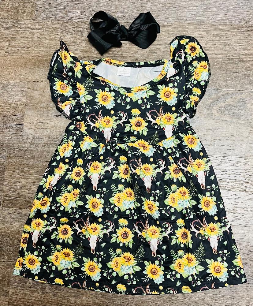 Sunflower and Skulls Dress