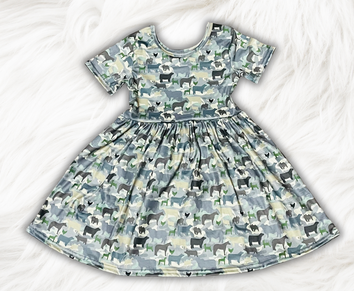 Camo Farm Twirl Dress