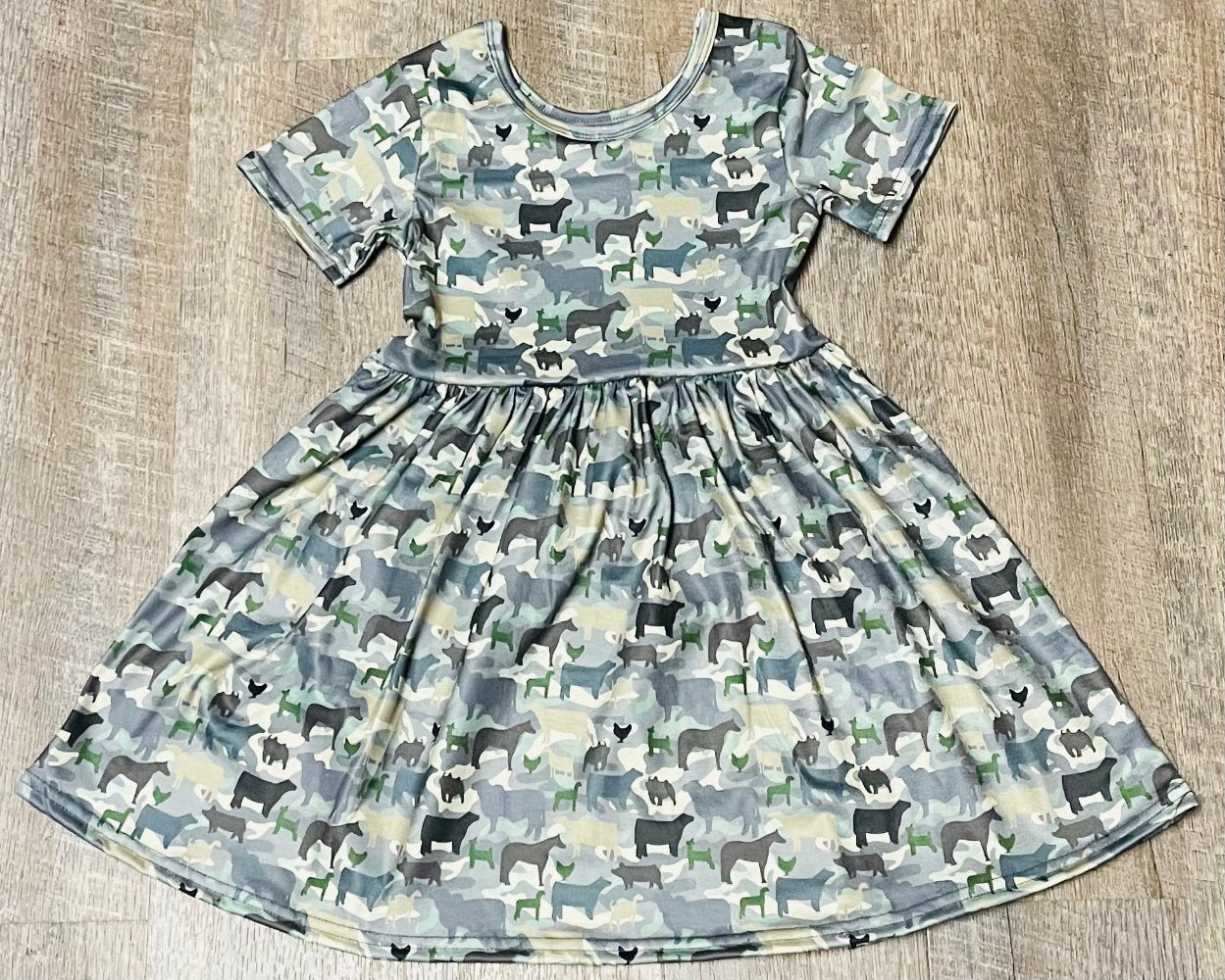 Camo Farm Twirl Dress