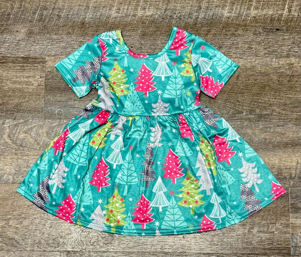 Blue Christmas Tree Twirl