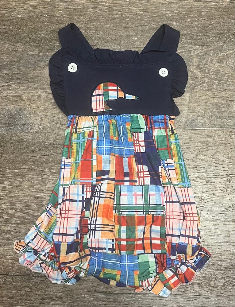 Embroidered Duck Romper