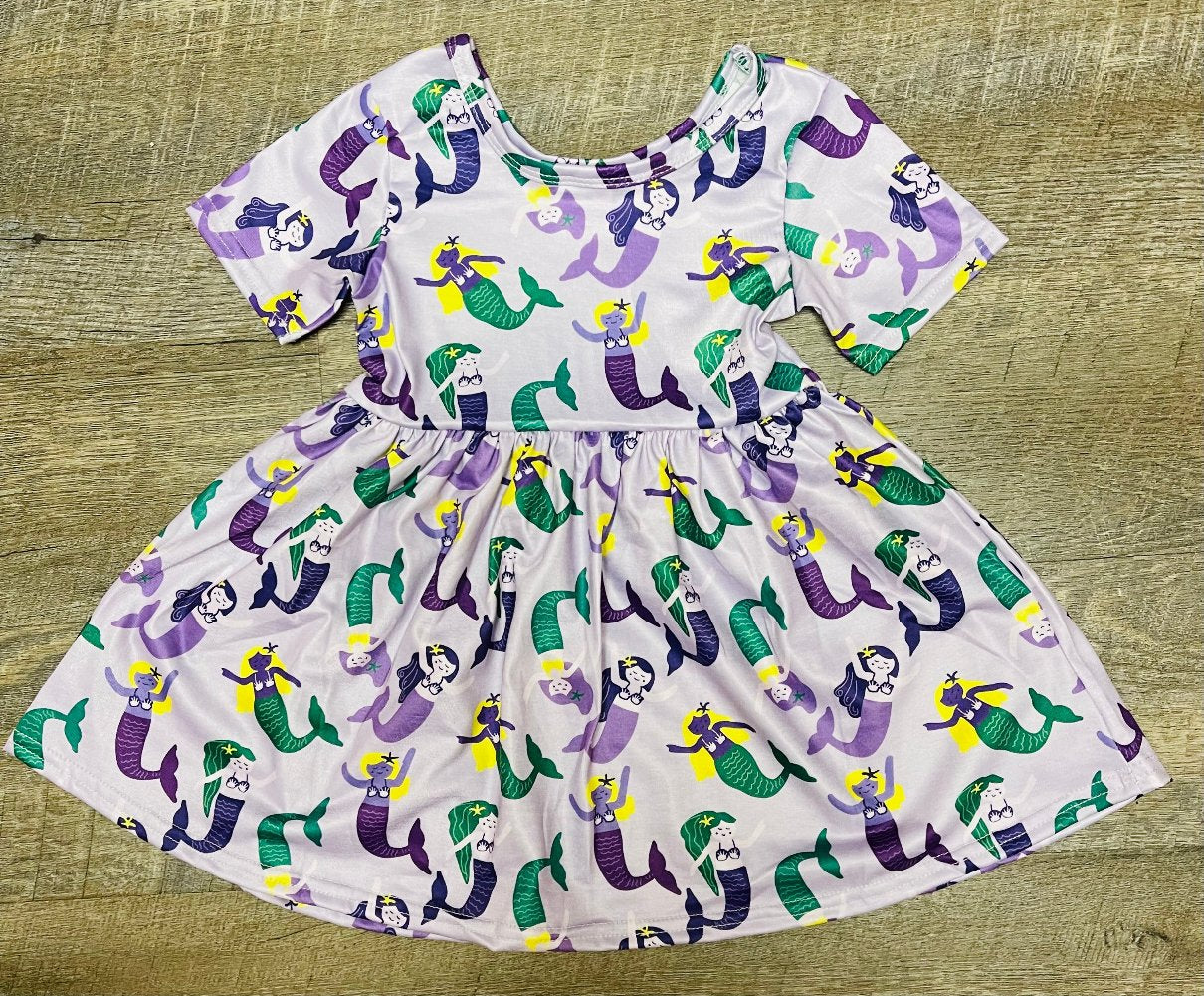 Purple Mermaid Twirl Dress