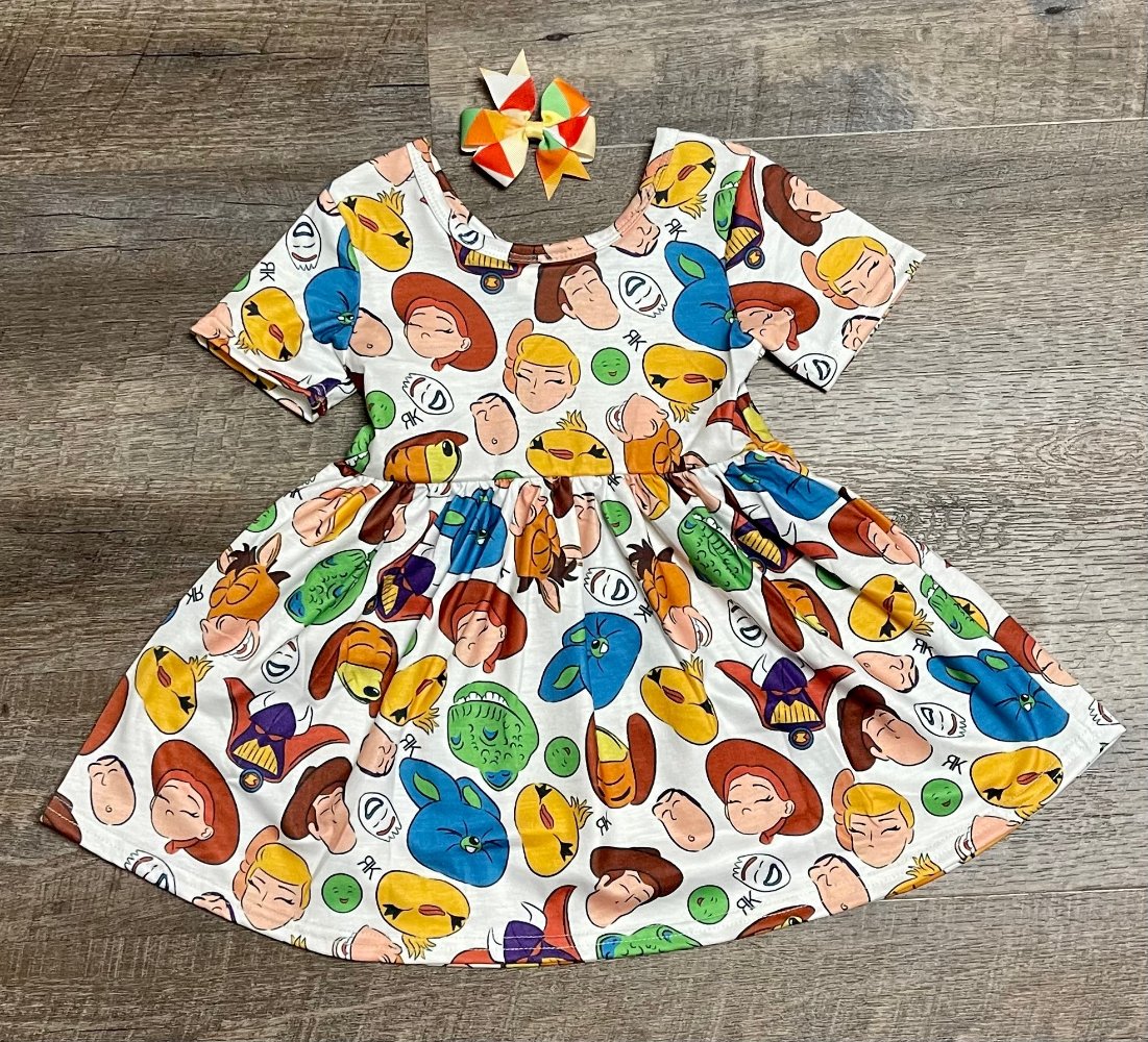 Short Sleeve Toy Story Twirl  Dress