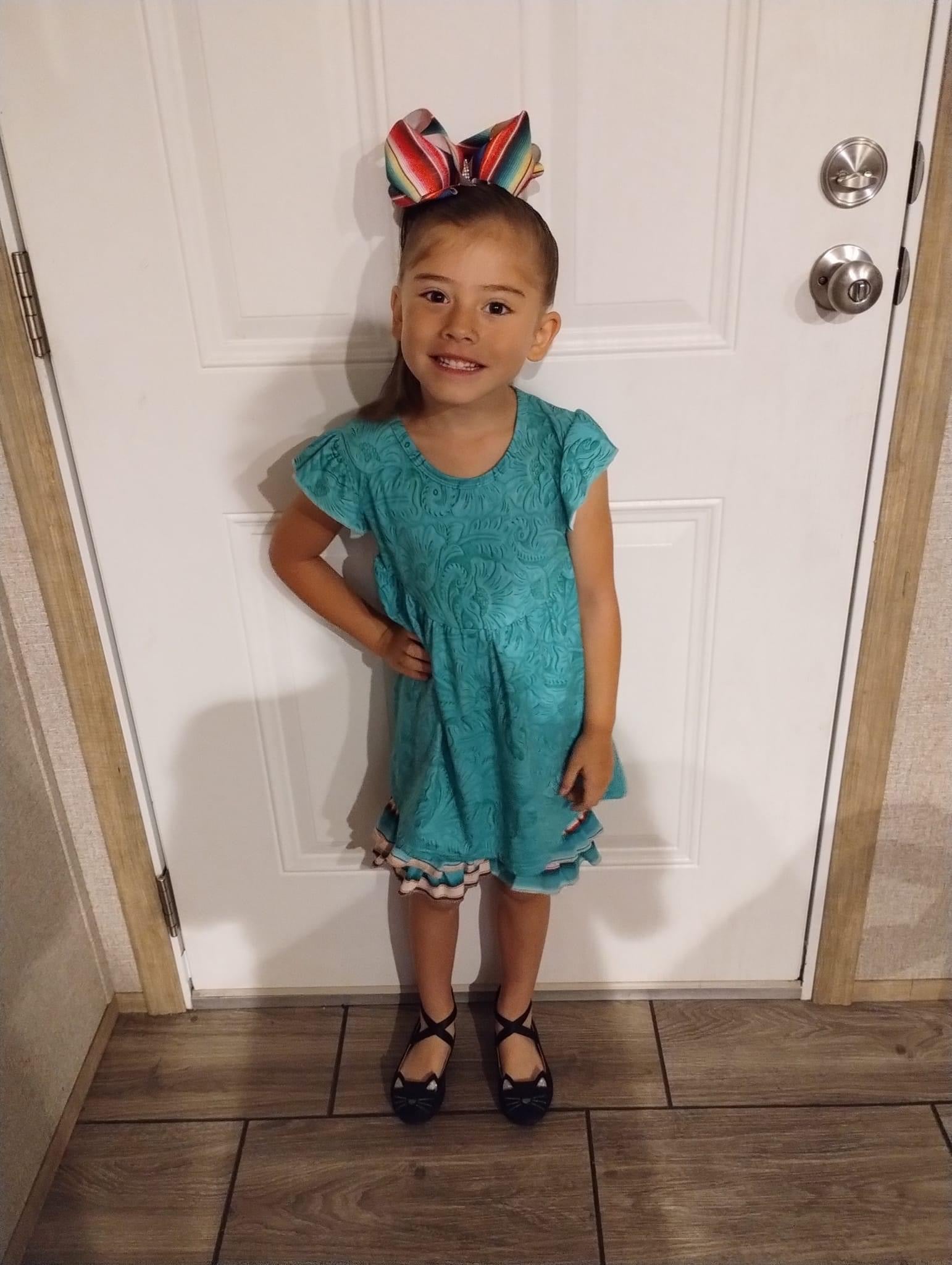 Custom Serape Turquoise Ruffle Shorts Set