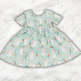 Green Bunny Twirl Dress