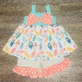 Feathered Fun Bow Short Set