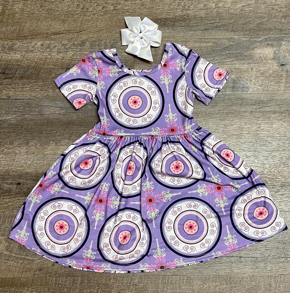 Purple Circle Twirl Dress