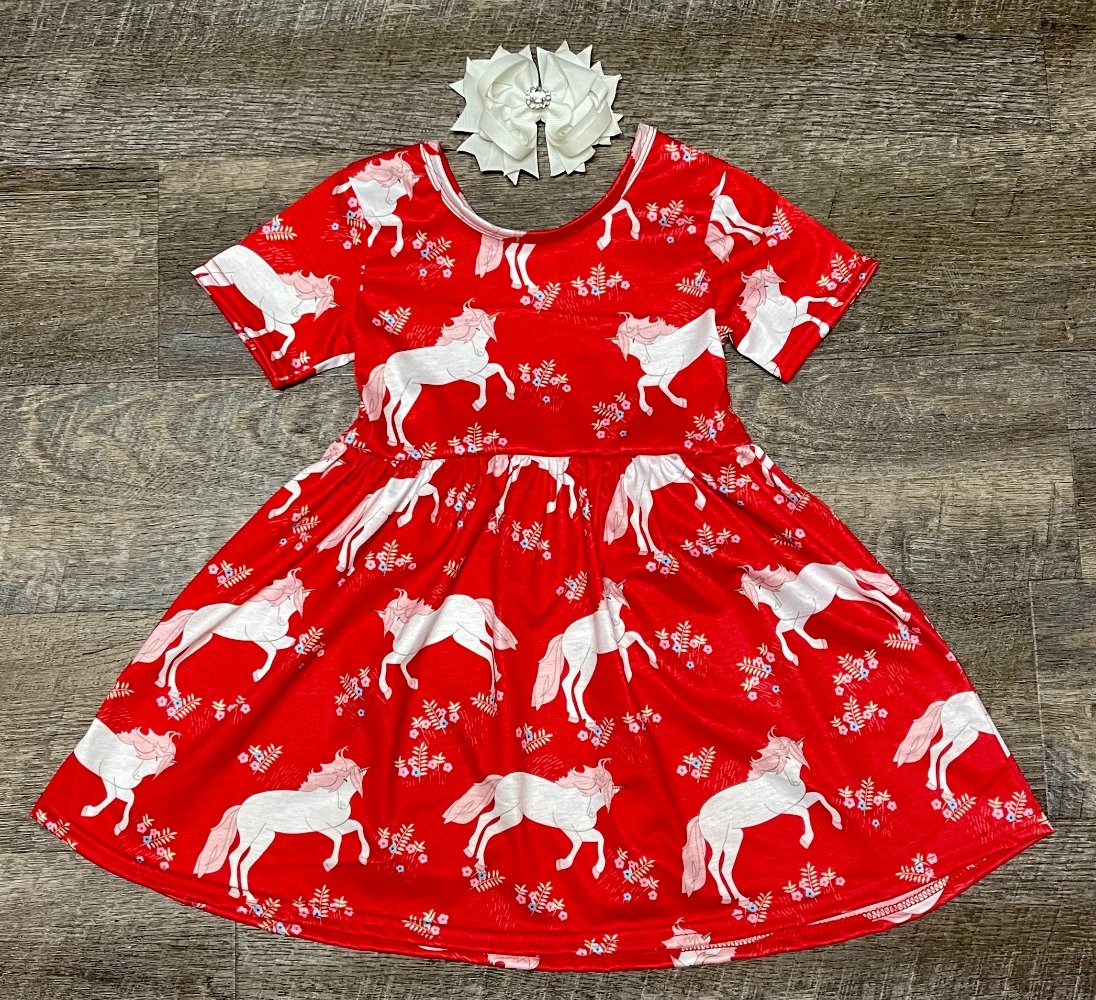 Horse Print Twirl Dress