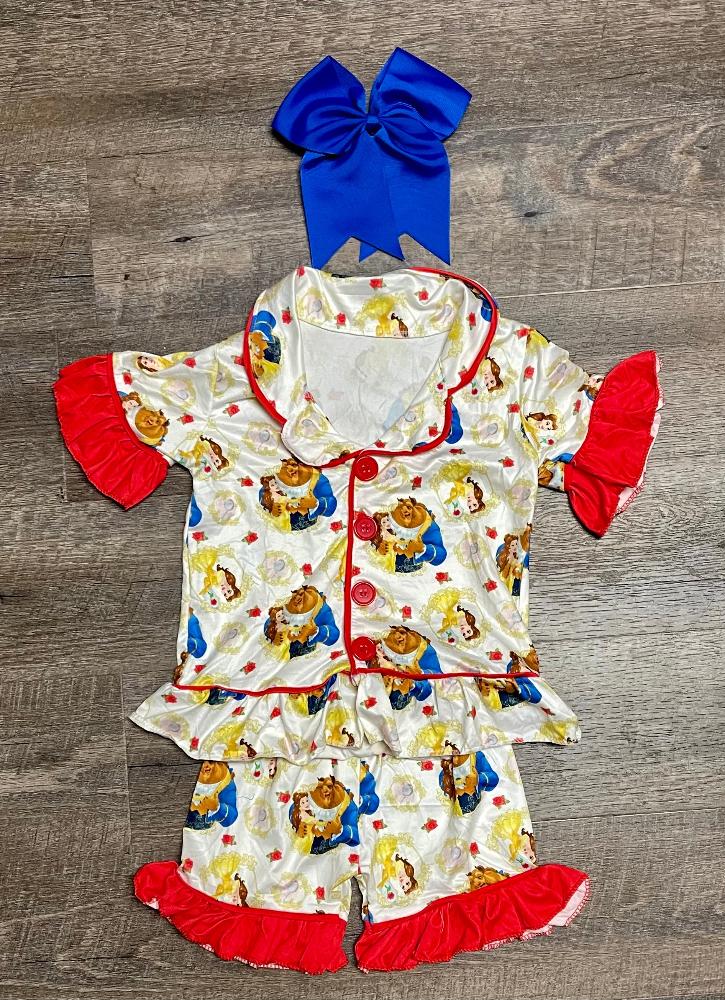 Beauty & the Beast Ruffle Pajama Set