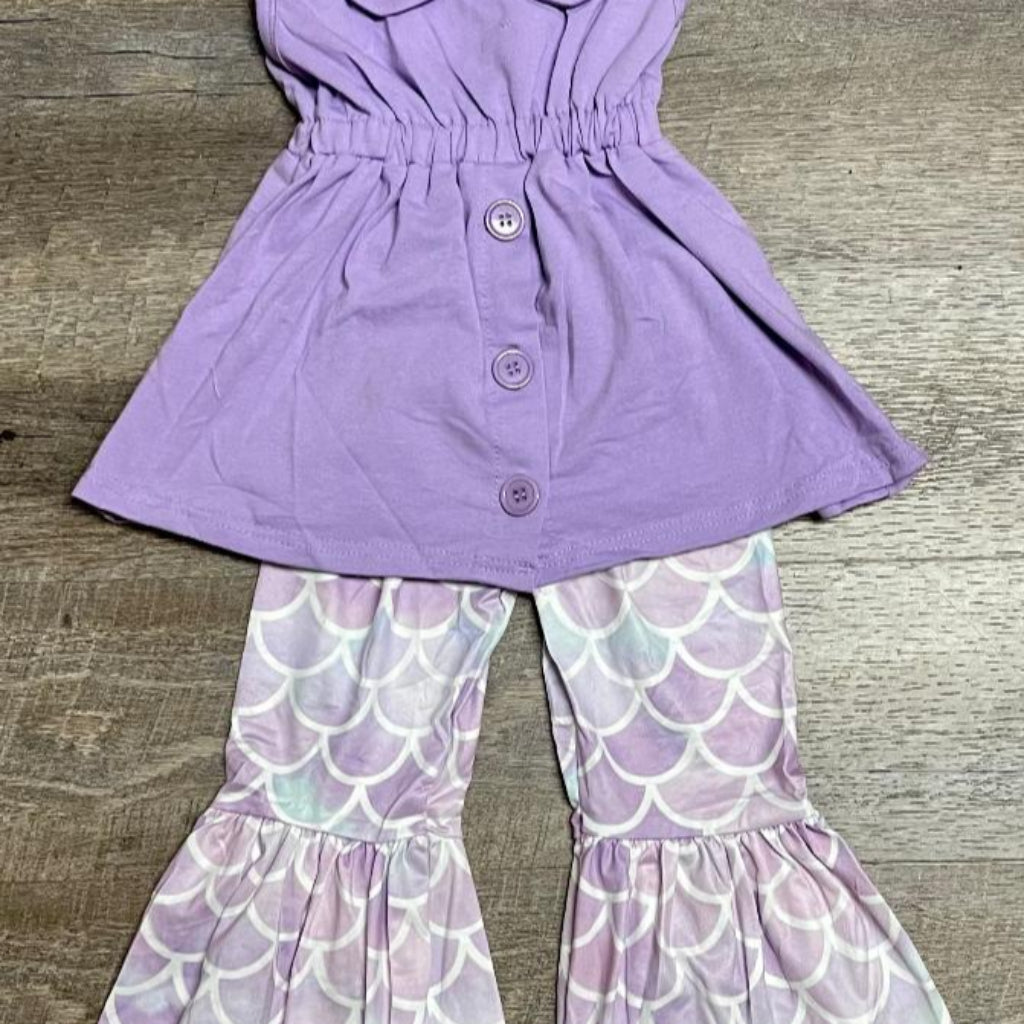 Lilac Mermaid Ruffle Set
